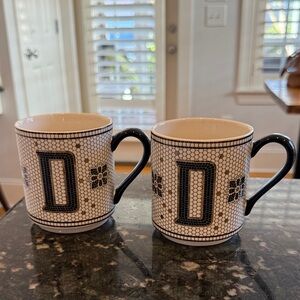 Anthropologie “D” Mugs